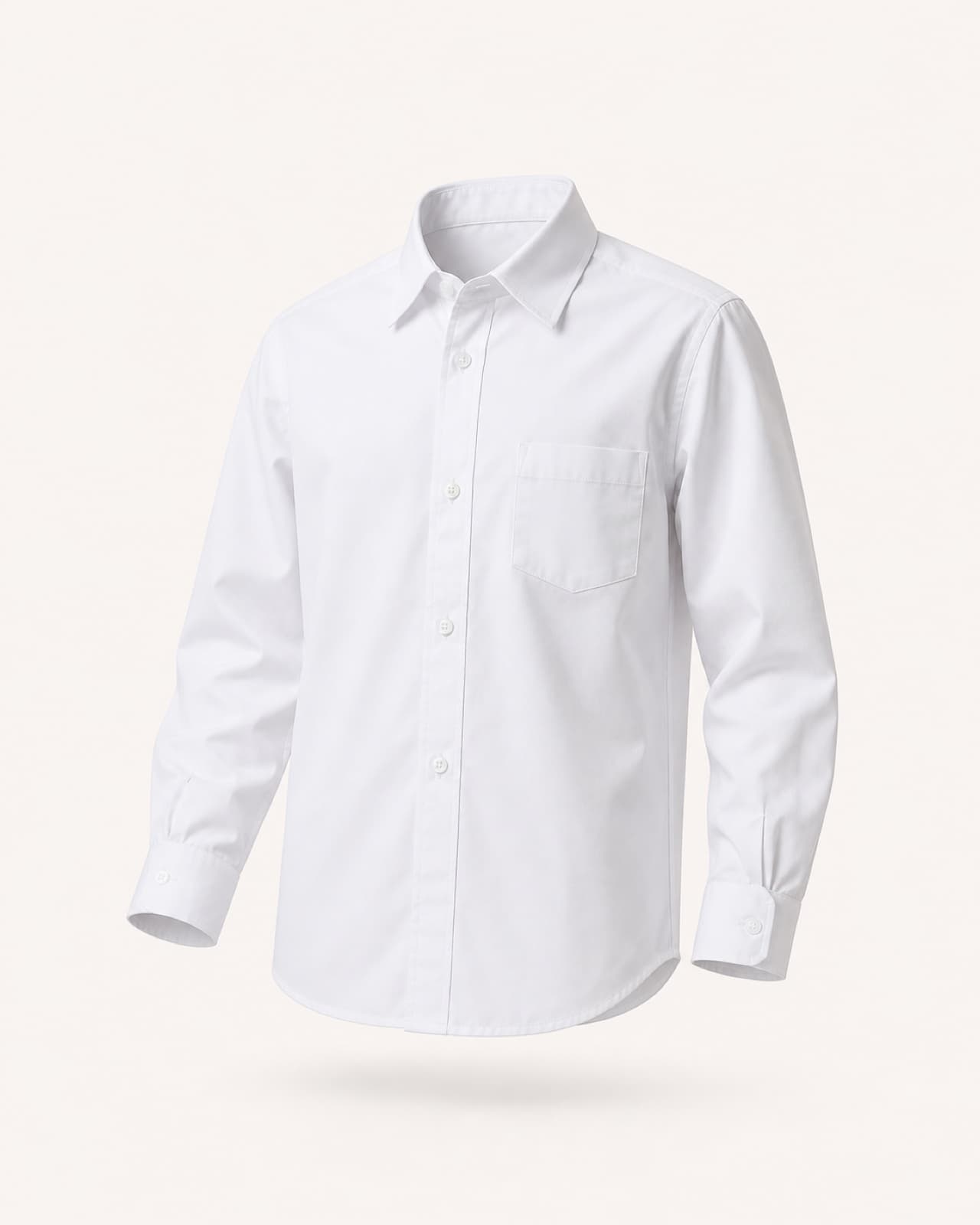 Camisa escolar manga larga de la línea escolar de Farotex